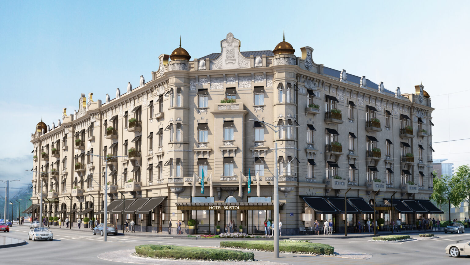 Hotel Moskva in Belgrade, a landmark on the Helix gathering route