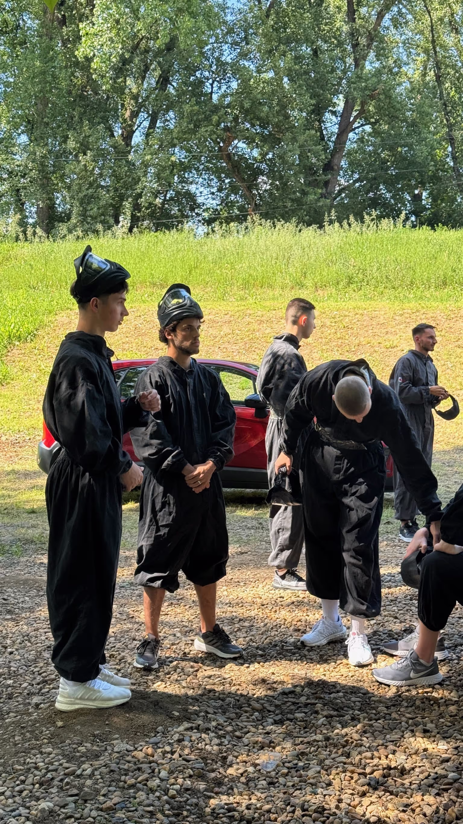 Helix founders geared up for paintball in Belgrade
