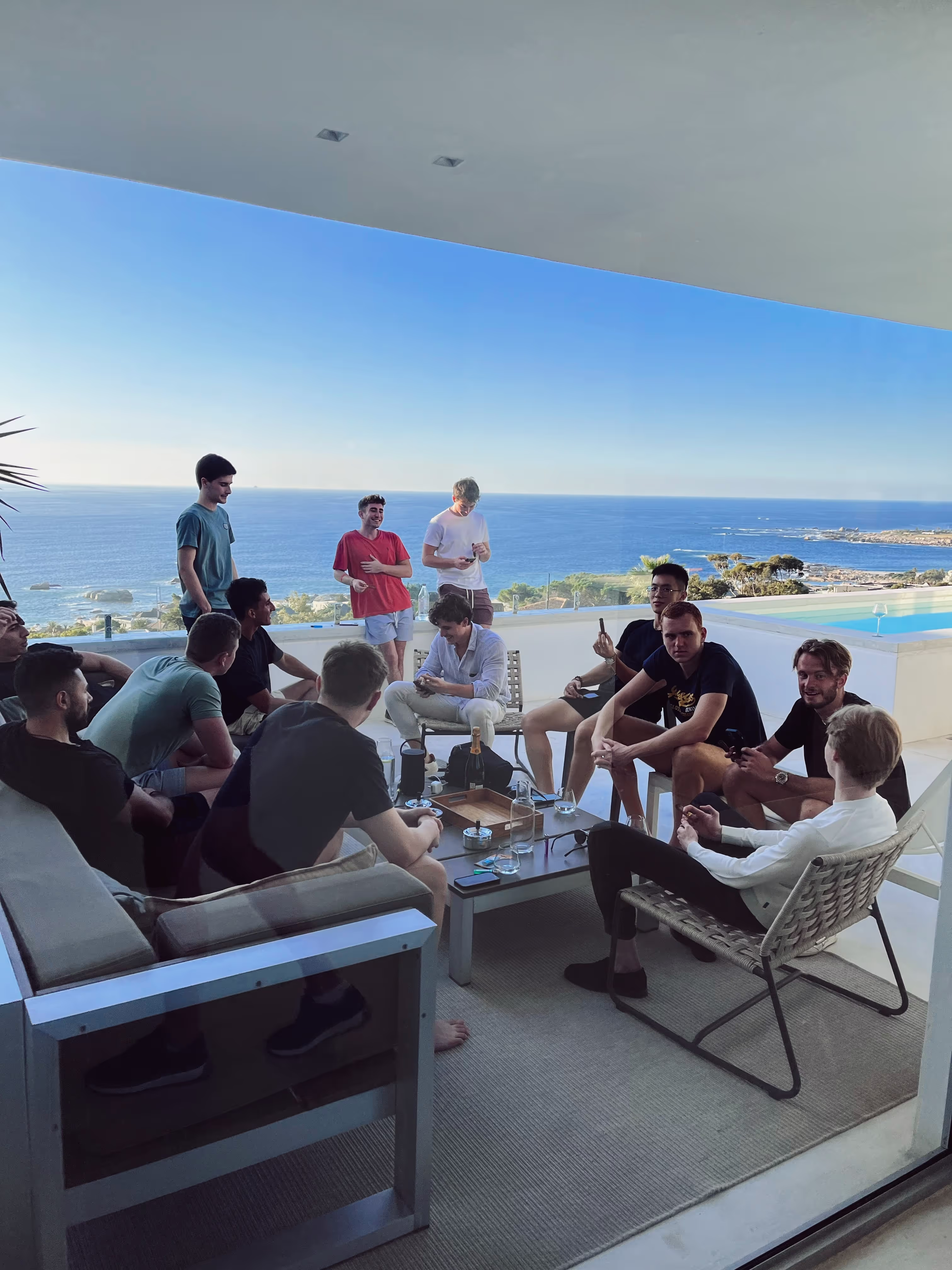 Helix founder community members gathered on a Cape Town rooftop